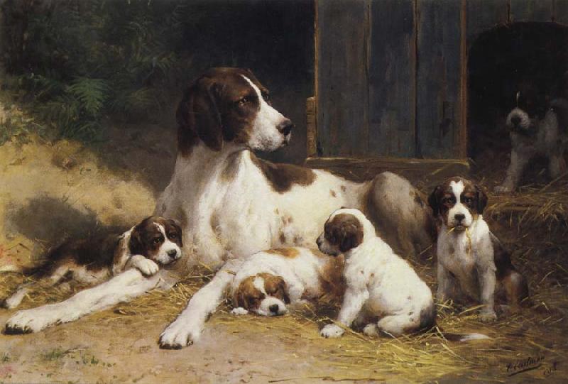 Otto Eerelman Dogs Sweden oil painting art